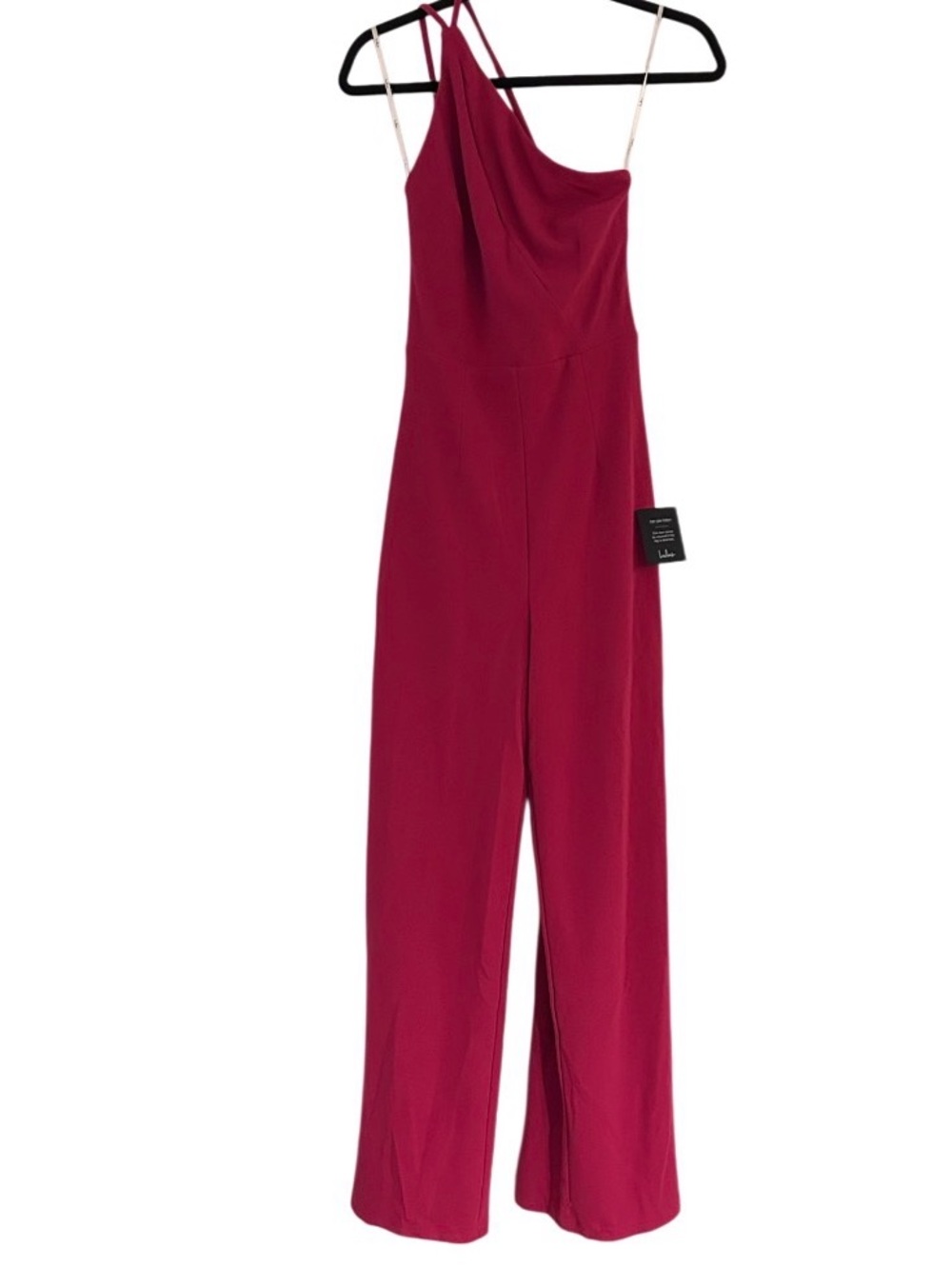 Lulus Jumpsuit Size Small Pink One Shoulder Wide Leg New With Tags